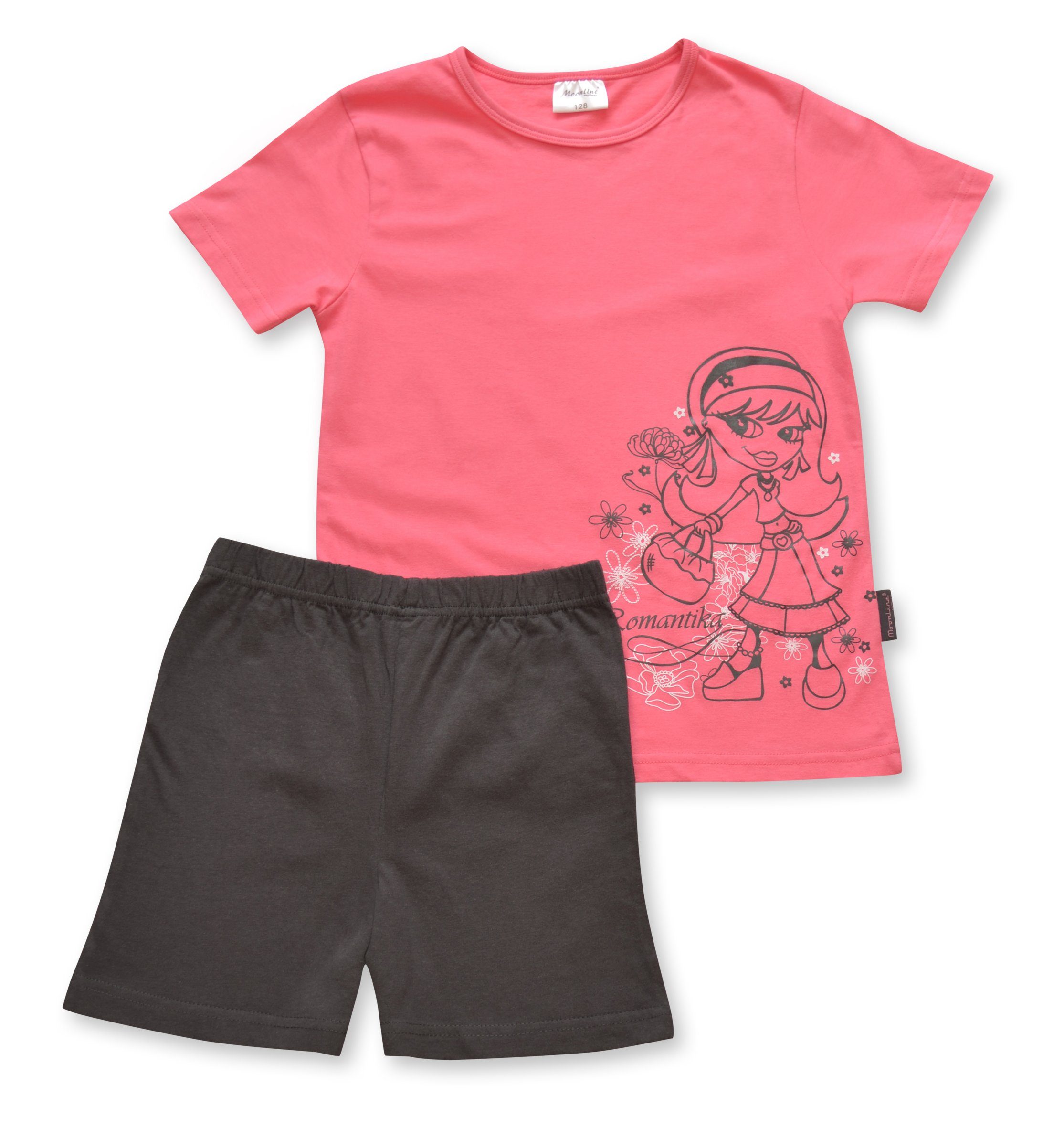 Damen Pyjama Set Leo - Kurzarm Schlafanzug Mit Druck, Atmungsaktiv & Bequem